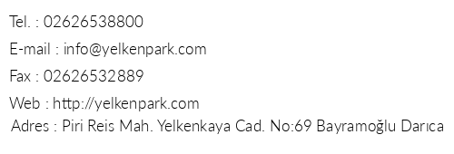 Yelken Park Otel telefon numaralar, faks, e-mail, posta adresi ve iletiim bilgileri